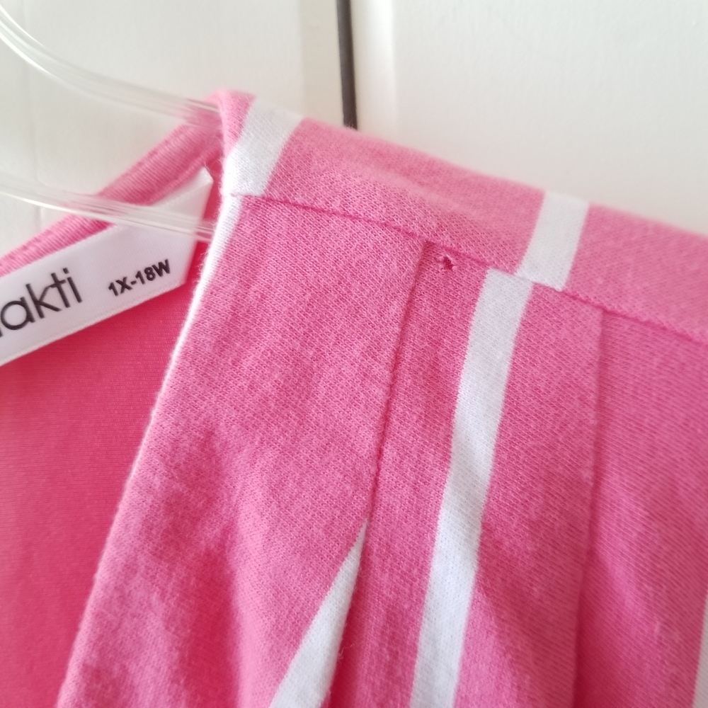 Eshakti 1X Pink Lined Dress Faux Wrap Plus 18 W 20 - Picture 3 of 12